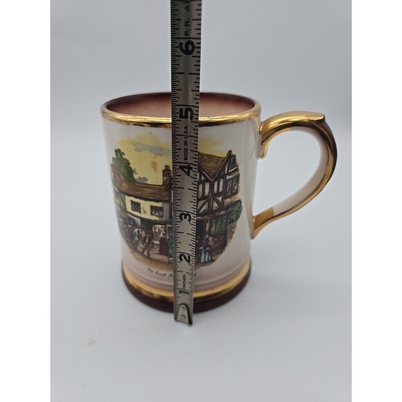 Vintage Tankard by ARTHUR WOOD England Gold Trim "Old Coach House - Bristol" - Picture 7 of 12